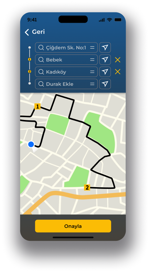 Transyol uygulaması ekran görüntüsü