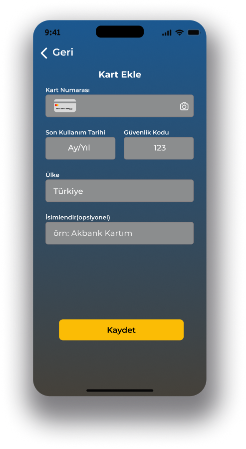 Transyol uygulaması ekran görüntüsü