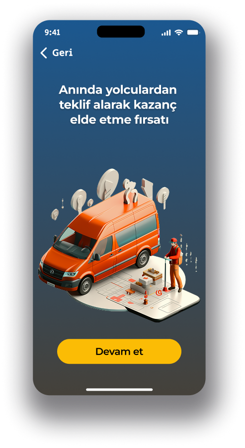 Transyol uygulaması ekran görüntüsü