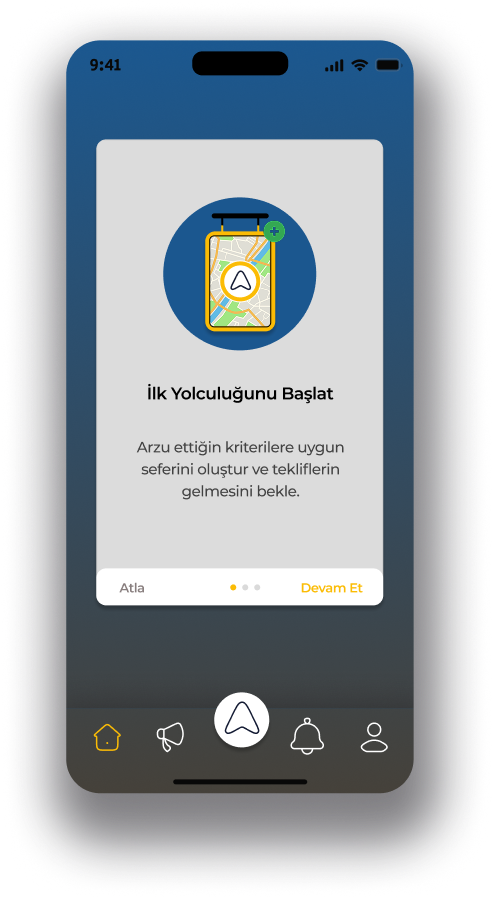 Transyol uygulaması ekran görüntüsü